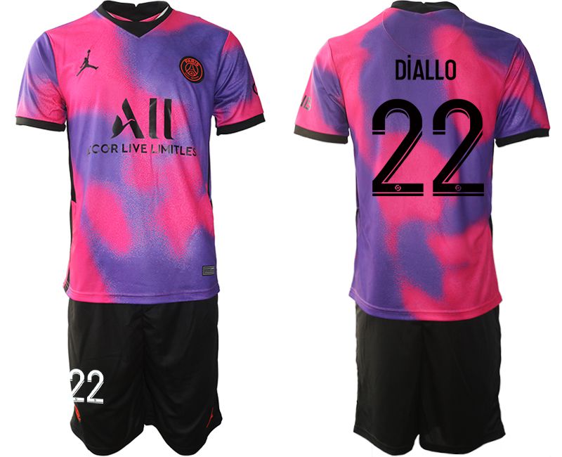 Men 2020-2021 Club Paris St German away purple #22 Soccer Jersey->paris st german jersey->Soccer Club Jersey